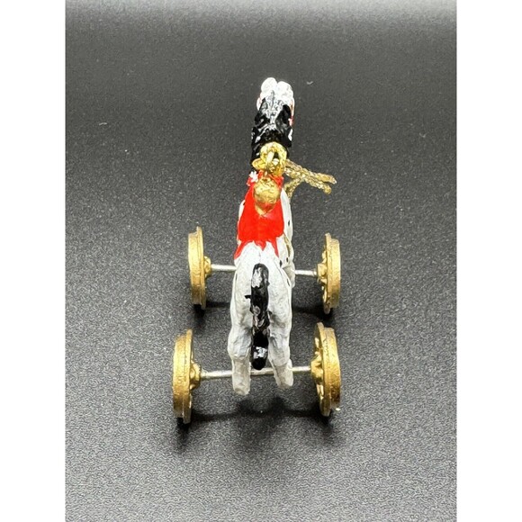 VINTAGE GERMAN HAND PAINTED MINI HORSE ON WHEELS - Picture 4 of 9